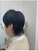 ディープブルー×ショートウルフ×韓国風