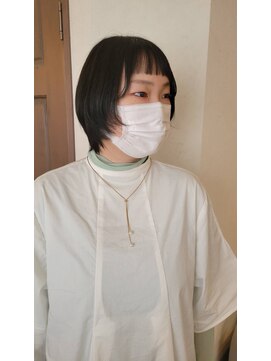 ベルコフレ 玉造店(Belle Coffret) 【BelleCoffret】ウルフショート オン眉ぱっつん ウルフヘア女子