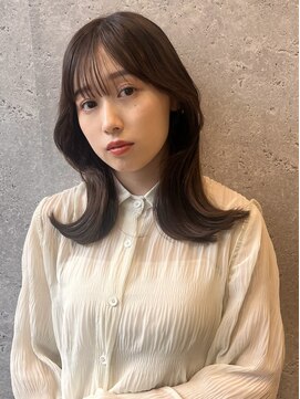 アース 三軒茶屋店(HAIR&MAKE EARTH) 三軒茶屋_レディース_ロング_ブラウン_韓国巻き_くびれ巻き_小顔