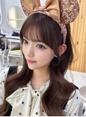 似合わせ顔まわり　前髪　顔まわりサイドバング　結んで可愛い#