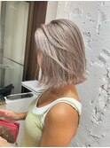 20代30代40代白髪ぼかしハイライト小顔ショートボブミニウルフ