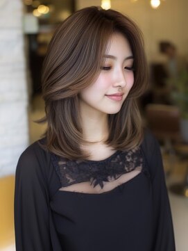 アルトリスト(Altruist Aging×HAIR&SPA) ◎暗めカラーグランマッシュフェイスフレーミングデザインカラー