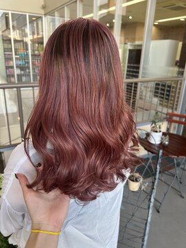 エイム ヘアメイク 横川店(eim HAIR MAKE) ピンク系カラー