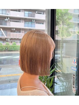 シアアルン 新小岩店(SHEER alun) 】ミルクティーグレージュ×ぷつっとボブ/SHEERallun新小岩店