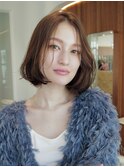 20代30代大人かわいい小顔くびれレイヤーカット韓国レイヤーボブ