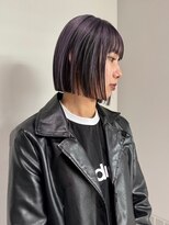 ステン(sten)&nbsp;切りっぱなしボブ/ストレートボブ/アンブレラカラー/ラベンダー