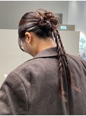 ヘアセットカチモリ結婚式ヘア二次会ヘアお呼ばれヘア