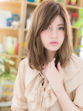 カバーヘア ブリス 志木南口駅前店(COVER HAIR bliss) 斜めバングニュアンスパーマミディアムレイヤーc720代30代40代