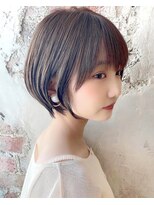 アフロート ルヴア(AFLOAT RUVUA)&nbsp;『岩田莉奈』40代50代お洒落な白髪染ショートボブ新宿ケアカラー