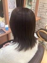 ヒラトヤ 肴町店&nbsp;抜け感地毛風黒髪（暗髪）ナチュラルストレート外ハネスタイル