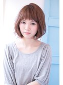 ラフなこなれボブ×マロンブラウンカラー