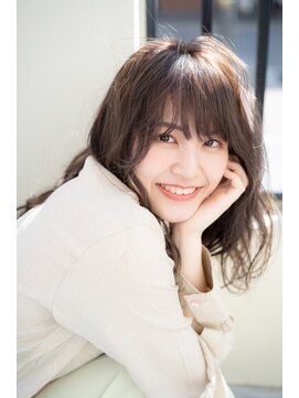 フラッグ ヘアー 天神西通り店(Flag HAIR) 色っぽフェミニンくせ毛風無造作カール1