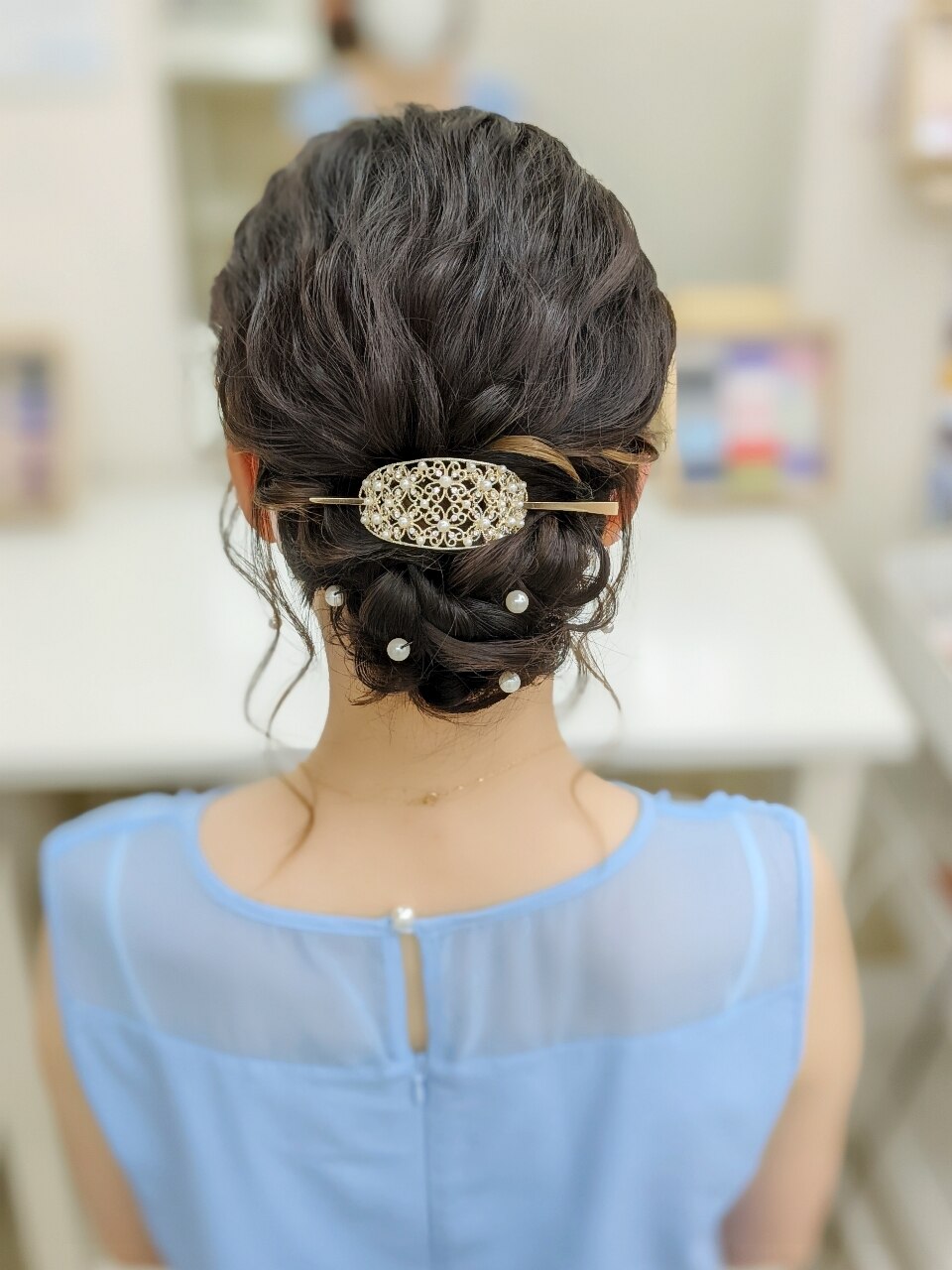 ティアラ 結婚式アップヘアスタイル