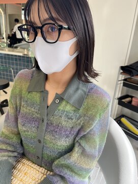 ロンドルーチェ 心斎橋(Lond luce) ダークアッシュ/ミディアムレイヤーカット［髪質改善/縮毛矯正］