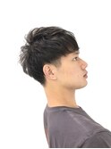 コンマヘアアップバングツーブロックマッシュ束感【市川】