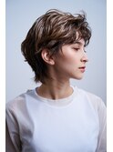 ツヤ髪ニュアンスショートスタイル/30代/40代/50代