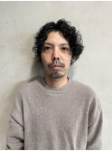 メンズスパイラルパーマスタイル