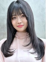 ロンドネートゥル 新潟(Lond naitre)&nbsp;新潟／万代　透明感ネイビーブラック×レイヤースタイル