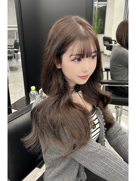 ランズ(LANDS) ブラウンベージュ×エクステ【韓国ワンホンヘア 大阪 梅田】