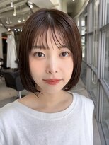 メゾンアクア 表参道(Maison ACQUA)&nbsp;表参道切りっぱなしボブナチュラルボブミディアム前髪縮毛矯正