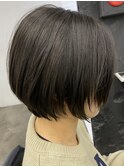 □#顔まわり小顔レイヤー#黒髪ボブ#レイヤーボブ#ボブルフ