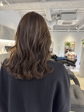 マルフェ 天王寺(marfe) グレージュハイライトカラーケアブリーチ透明感カラー