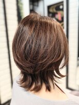 ヘアースタジオ ジェイワン(hair studio J ONE)&nbsp;30代40代50代60代　ウルフレイヤー　ブリーチ無し　白髪ぼかし