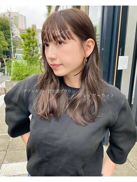 ノラ ヘアーサロン(NORA HAIR SALON) ナチュラル小顔前髪あり後れ毛サイドバング結べるボブくびれヘア