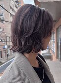 【macana指名】ボブパーマラベンダーブラウン登戸