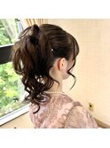 ヘアセット  ポニーテール