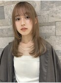顔まわりレイヤー【難波】くびれミディアムレイヤー　美髪