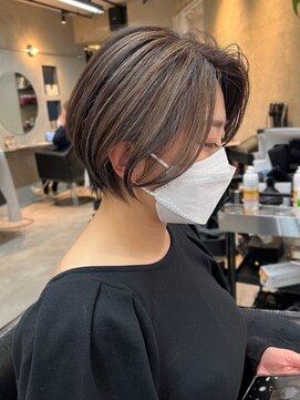 ティダスマイル 吉祥寺店(tida smile) 白髪ぼかし/ショート/白髪ぼかしハイライト/吉祥寺