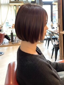 アンティカザサロン(antiqua THE SALON) ココアブラウン ボブ 髪質改善ストレート 透明感カラー 20代