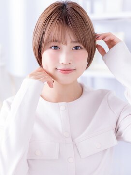 カバーヘア 上尾西口店(COVER HAIR) ツヤ感ローズベージュ小顔コンパクトショートc7上尾20代30代40代