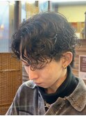 香川スパイラルパーマメンズセンターパートセンターパート香川