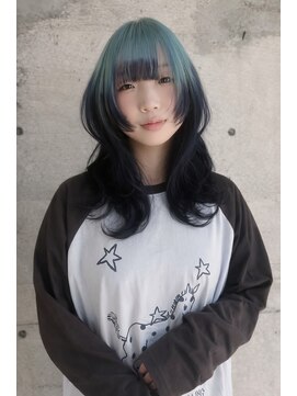 ルク(ruq.) 水色×ネイビー