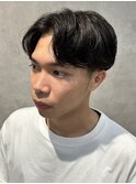 ニュアンスパーマ毛流れセンターパート
