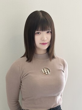 ラ ミューズ ヘアー(La mju：z hair) 王道ベージュカラー！！シナモンベージュ×ミディアムレイヤー