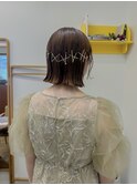 お呼ばれヘアアレンジ×ボブ