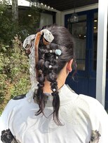 レブルーム(rebloom)&nbsp;編みおろしヘアアレンジ