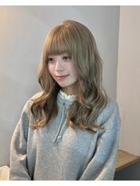 MARL矢場町　ブリーチ/ハイトーン/ダブルカラー/レイヤーカット/ボブ/ブリーチパーマ&nbsp;ハイトーン ミルクティーベージュ