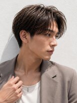 メンズ ソース 梅田(MEN'S SOURCE) ニュアンスセンターパート×モードブラウン/メンズ
