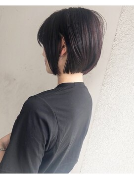 ヘアーアンドアトリエ マール(Hair&Atelier Marl) 【Marl】ダークレッドカラーのショートボブ♪