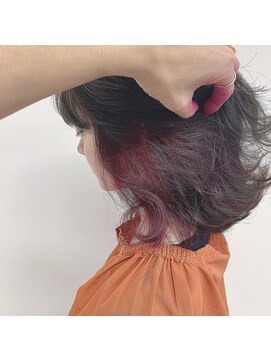 ガーランドウメダ(Garland umeda) ディープグレージュ×インナーカラーピンクパープル