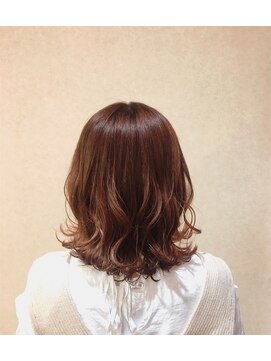 ジプソ(Gypso Hair salon) 【 切りっぱなしボブ × オレンジベージュ 】