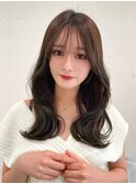 くびれヘア/似合わせカット/ワンホンヘア/暗髪/アッシュ