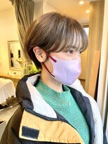 サンド 表参道(sand)&nbsp;ショートボブパーマ20代30代40代イヤリングカラー大人可愛い