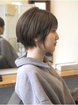 ランドヘアーワークス(Land hair works)の写真/ショートにこだわり、女性らしさ溢れる再現性高いstyleをご提案◎骨格や顔回りに似合う綺麗なシルエットに*