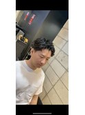 ピンパーマ スパイキー風 ショートマッシュ