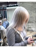 ホワイトブリーチ抜きっぱなしブロンドホワイトブロンド艶髪